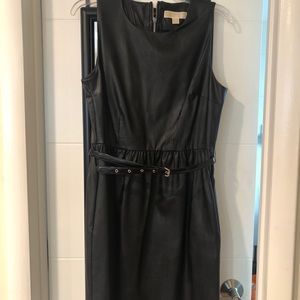 Michael Kors black leather dress